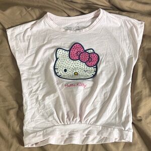 Girl’s Hello Kitty Light Pink Sequin Bow Tee